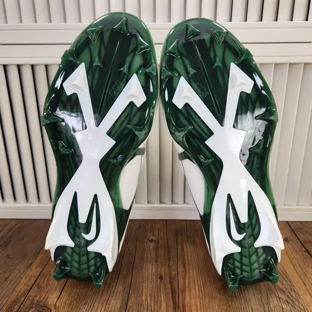 Nike Alpha Menace Elite 3 Mens Size 14 White Green Football Cleats DM1792-103
